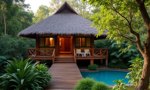 Nachhaltige Dschungel-Lodge im Grünen