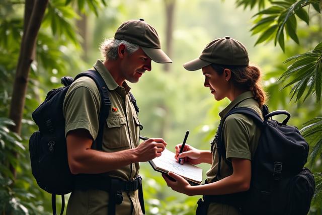 Gründungsgeschichte von Lianenwege Reisen, Darstellung einer Besprechung im Dschungel